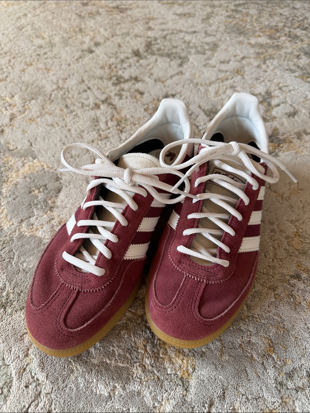 Maroon and white Adidas Handball Spezial